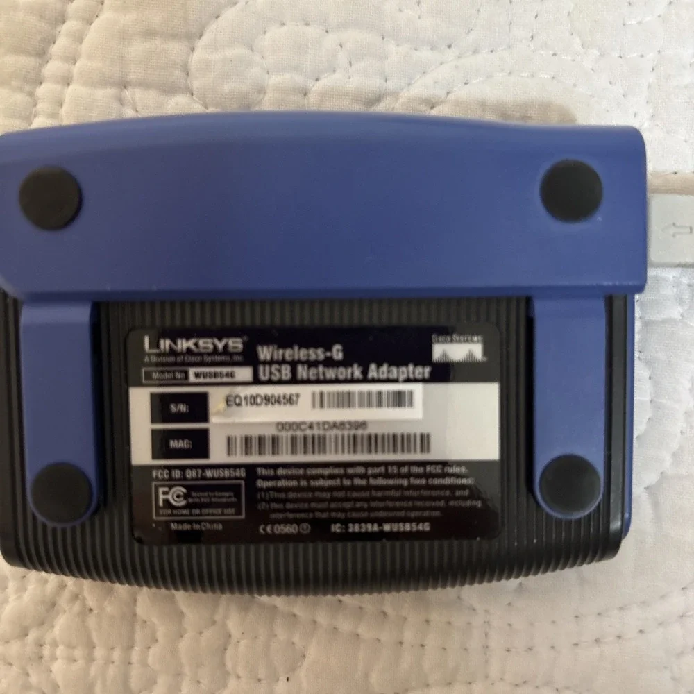 Linksys Wireless – G . USB Network Adapter 2.4 Ghz . Tested And Working. - Picture 5 of 6